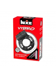 Чёрное эрекционное виброкольцо Luxe VIBRO  Африканский Эль Дьябло  + презерватив - Luxe - в Миассе купить с доставкой