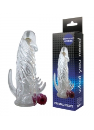 Закрытая прозрачная вибронасадка на пенис Crystal Sleeve Vibe - Erowoman-Eroman - в Миассе купить с доставкой