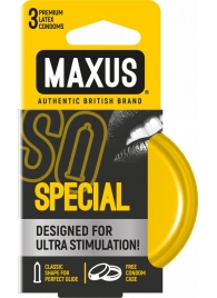 Презервативы с точками и рёбрами в железном кейсе MAXUS Special - 3 шт. - Maxus - купить с доставкой в Миассе