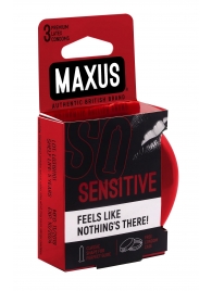 Ультратонкие презервативы в железном кейсе MAXUS Sensitive - 3 шт. - Maxus - купить с доставкой в Миассе