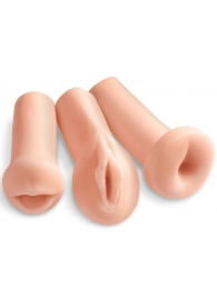 Комплект из 3 мастурбаторов All 3 Holes: вагина, анус, ротик - Pipedream - в Миассе купить с доставкой