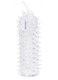 Закрытая рельефная насадка Crystal sleeve с усиками - 12 см. - Erowoman-Eroman - в Миассе купить с доставкой