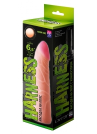 Фаллическая насадка на трусики харнесс - 17,5 см. - LOVETOY (А-Полимер) - купить с доставкой в Миассе