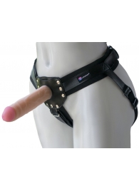 Черный пояс-трусики с двумя насадками  Экзотик-Linda  - 15,5 и 10,5 см. - LOVETOY (А-Полимер) - купить с доставкой в Миассе