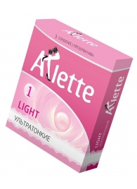 Ультратонкие презервативы Arlette Light - 3 шт. - Arlette - купить с доставкой в Миассе