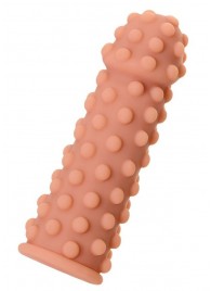 Телесная реалистичная насадка KOKOS Extreme Sleeve 02 с дополнительной стимуляцией - 12,7 см. - KOKOS - в Миассе купить с доставкой