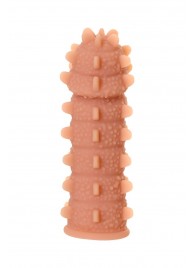 Телесная реалистичная насадка KOKOS Extreme Sleeve 04 с дополнительной стимуляцией - 12,7 см. - KOKOS - в Миассе купить с доставкой