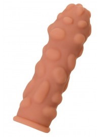 Телесная реалистичная насадка KOKOS Extreme Sleeve 11 с дополнительной стимуляцией - 12,7 см. - KOKOS - в Миассе купить с доставкой
