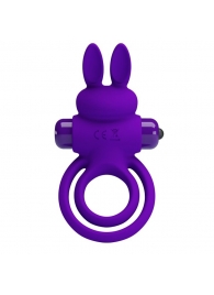 Фиолетовое эрекционное кольцо с вибростимуляцией клитора Vibrant Penis Ring III - Baile - в Миассе купить с доставкой