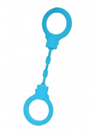 Голубые силиконовые наручники A-Toys без ключа - A-toys - купить с доставкой в Миассе
