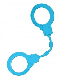 Голубые силиконовые наручники A-Toys без ключа - A-toys - купить с доставкой в Миассе