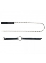 Черный поводок и чокер с кольцом Rada - Rebelts - купить с доставкой в Миассе