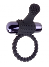 Черное эрекционное виброкольцо Vibrating Silicone Super Ring - Pipedream - в Миассе купить с доставкой
