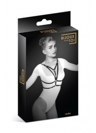 Черная упряжь на грудь Laura - Bijoux Pour Toi - купить с доставкой в Миассе