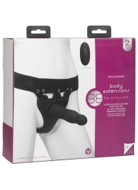 Черный полый вибрострапон Body Extensions BE Aroused - 17,78 см. - Doc Johnson - купить с доставкой в Миассе