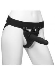 Черный полый вибрострапон Body Extensions BE Aroused - 17,78 см. - Doc Johnson - купить с доставкой в Миассе