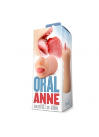 Телесный мастурбатор-ротик с язычком Oral Anne - Blush Novelties - в Миассе купить с доставкой