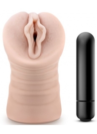 Телесный мастурбатор-вагина с вибропулей Ashley - Blush Novelties - в Миассе купить с доставкой