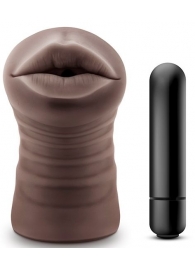 Коричневый мастурбатор-ротик Heather - Blush Novelties - в Миассе купить с доставкой