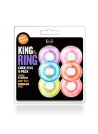 Набор из 6 эрекционных колец King of the Ring - Blush Novelties - в Миассе купить с доставкой