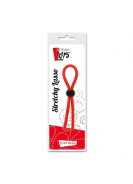 Красное эрекционное лассо с одной бусинкой-утяжкой STRETCHY THICK LASSO - Dream Toys - в Миассе купить с доставкой