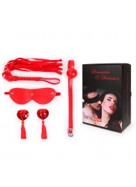 Пикантный набор БДСМ из 4 предметов в красном цвете - Notabu - купить с доставкой в Миассе