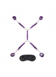 Фиолетовый набор фиксаций на кровати Classic Bedspreader - Lux Fetish - купить с доставкой в Миассе