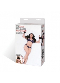 Чёрные манжеты для фиксации на кровати Bondage Bed Strap - Lux Fetish - купить с доставкой в Миассе