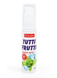 Гель-смазка Tutti-frutti со вкусом сладкой мяты - 30 гр. - Биоритм - купить с доставкой в Миассе