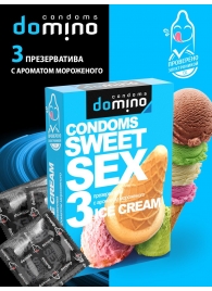 Презервативы для орального секса DOMINO Sweet Sex с ароматом мороженого - 3 шт. - Domino - купить с доставкой в Миассе