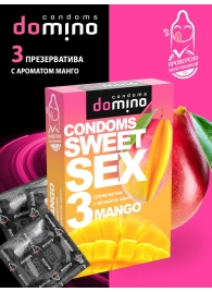 Презервативы для орального секса DOMINO Sweet Sex с ароматом манго - 3 шт. - Domino - купить с доставкой в Миассе