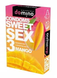 Презервативы для орального секса DOMINO Sweet Sex с ароматом манго - 3 шт. - Domino - купить с доставкой в Миассе