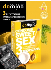 Презервативы для орального секса DOMINO Sweet Sex с ароматом тропических фруктов - 3 шт. - Domino - купить с доставкой в Миассе