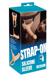 Силиконовый полый страпон на ремнях Silicone Strap-on - 16 см. - Orion - купить с доставкой в Миассе