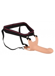 Силиконовый полый страпон на ремнях Silicone Strap-on - 16 см. - Orion - купить с доставкой в Миассе