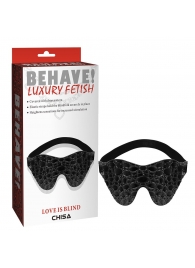 Черная маска на глаза Behave - Chisa - купить с доставкой в Миассе
