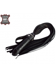 Черная плеть  Ковбой  с ручкой-фаллосом - 55 см. - Sitabella - купить с доставкой в Миассе