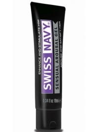 Возбуждающий гель-лубрикант на водной основе Sensual Arousal Lubricant - 10 мл. - Swiss navy - купить с доставкой в Миассе