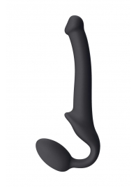 Черный безремневой страпон Silicone Bendable Strap-On S - Strap-on-me - купить с доставкой в Миассе