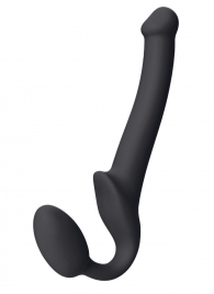 Черный безремневой страпон Silicone Bendable Strap-On S - Strap-on-me - купить с доставкой в Миассе