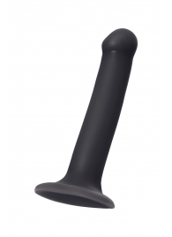 Черный фаллос на присоске Silicone Bendable Dildo M - 18 см. - Strap-on-me - купить с доставкой в Миассе