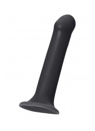 Черный фаллос на присоске Silicone Bendable Dildo L - 19 см. - Strap-on-me - купить с доставкой в Миассе