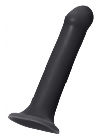 Черный фаллос на присоске Silicone Bendable Dildo XL - 20 см. - Strap-on-me - купить с доставкой в Миассе