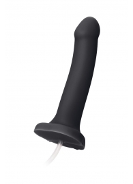 Черный фаллос с имитацией эякуляции Silicon Cum Dildo L - 19,6 см. - Strap-on-me - купить с доставкой в Миассе