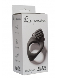 Черное эрекционное виброкольцо Pure Passion Midnight - Lola Games - в Миассе купить с доставкой