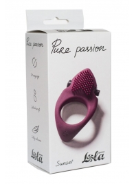 Бордовое эрекционное виброкольцо Pure Passion Sunset - Lola Games - в Миассе купить с доставкой