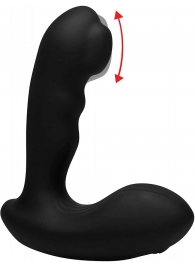 Черный стимулятор простаты Alpha-Pro 7X P-Milker Silicone Prostate Stimulator with Milking Bead - XR Brands - в Миассе купить с доставкой