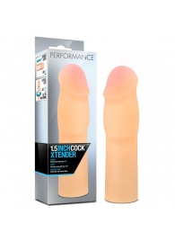 Телесная насадка-удлинитель на пенис PERFORMANCE 1.5INCH COCK XTENDER - 16 см. - Blush Novelties - в Миассе купить с доставкой