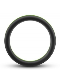Черно-зеленое эрекционное кольцо Silicone Go Pro Cock Ring - Blush Novelties - в Миассе купить с доставкой