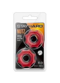 Набор из 2 красных фигурных эрекционных колец NUTZ - Blush Novelties - в Миассе купить с доставкой